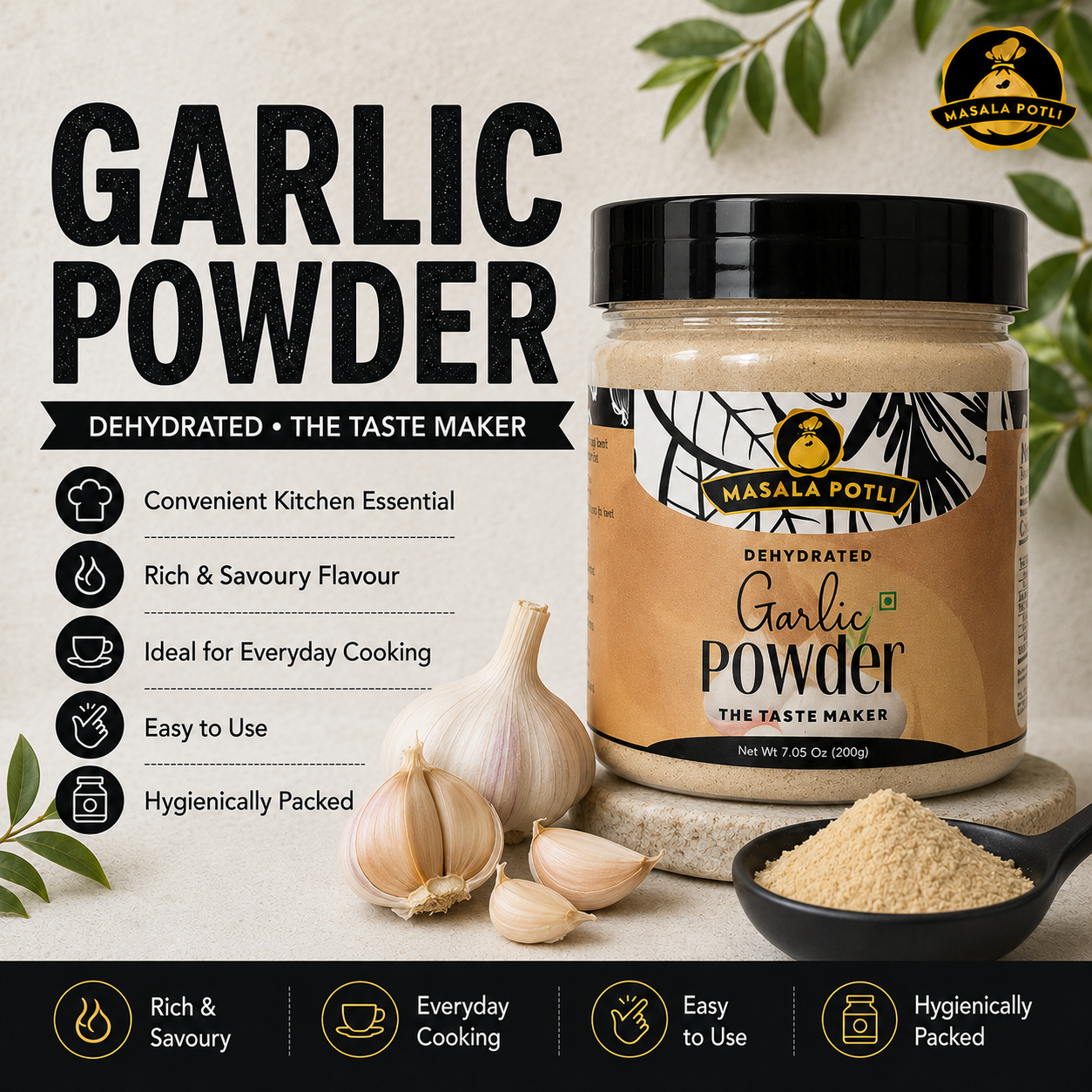 Garlic Powder 200g | Dry Lahsun Powder