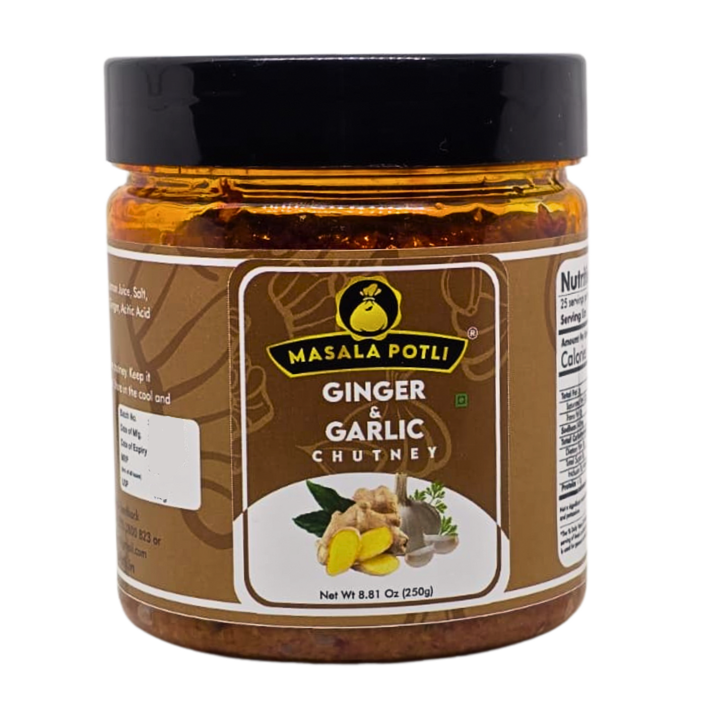 Aam Chunda (Raw Mango) 250g, Ginger Garlic Chutney (Adrak Lahsun Chatni) 250g & Meetha Nimbu Ka Achar (Lemon Pickle) 500g