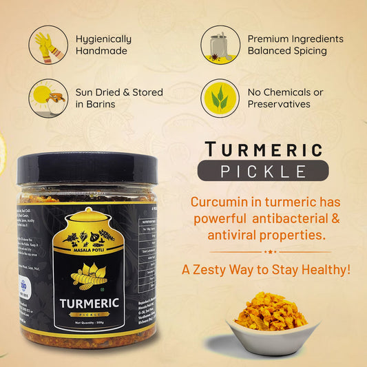 Authentic Rajasthani Baarik Haldi Achaar - Premium Turmeric Pickle (500g)