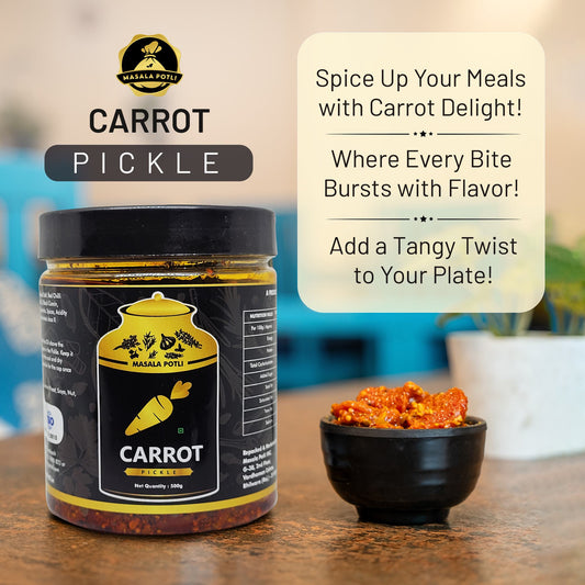 Authentic Masala Gajar Ka Achar(Premium Spicy Carrot Pickle) - 500g