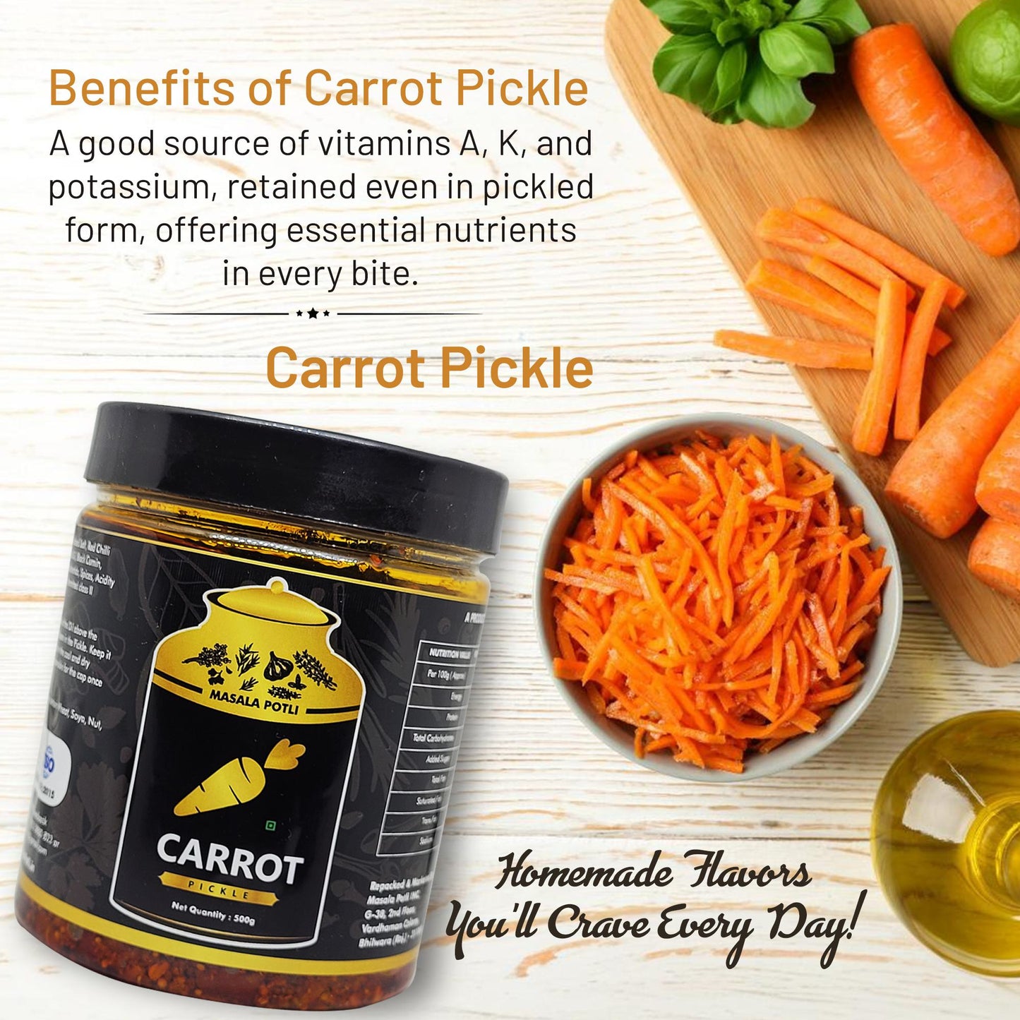 Masala Gajar Ka Achar (Carrot Pickle) 500g