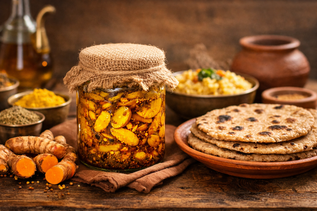 🌿 Haldi Pickle in Winters: A Traditional Indian Superfood for the Cold Season