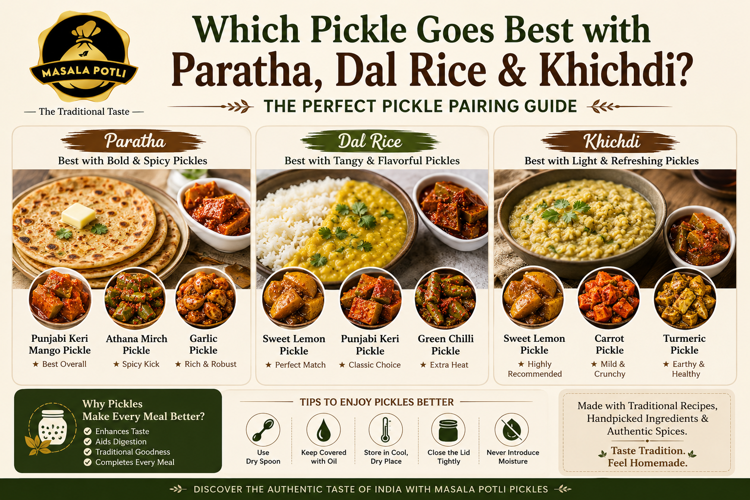 Best Pickles for Paratha, Dal Rice & Khichdi | Complete Pairing Guide ...