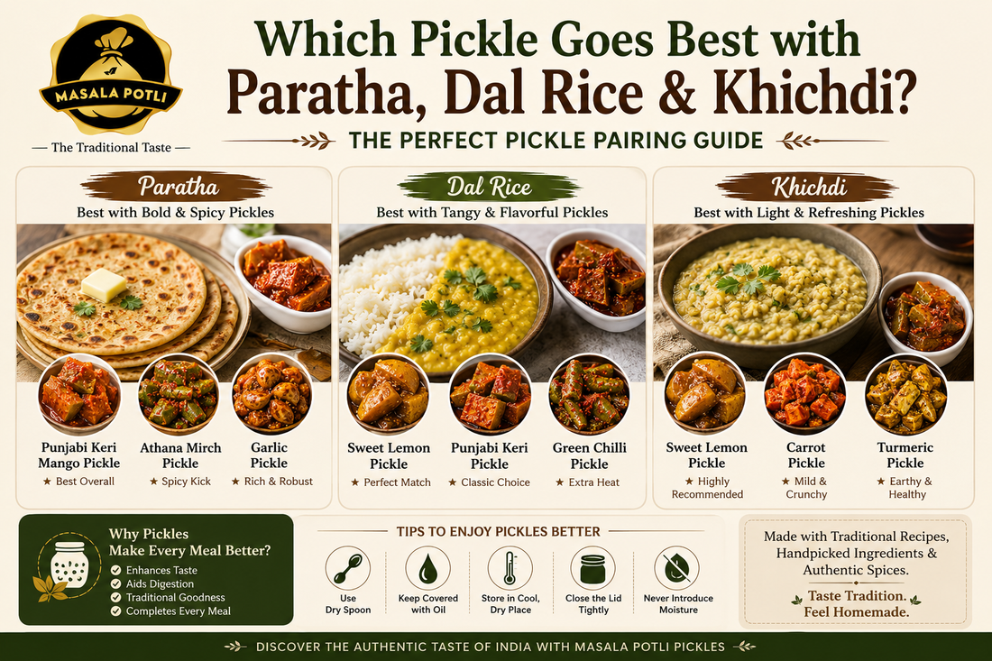 Which Pickle Goes Best with Paratha, Dal Rice & Khichdi? A Complete Pairing Guide