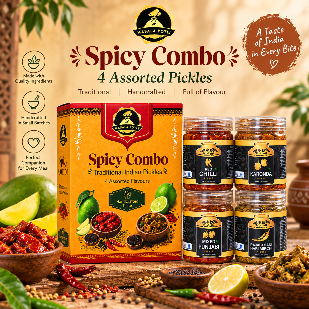 Indian Pickle Trial Pack | 4 Best Seller Achaar
