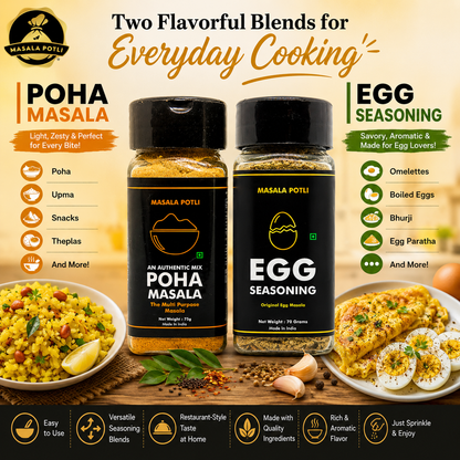 Masala Potli Indori Jeeravan Poha Masala and Egg Seasoning combo