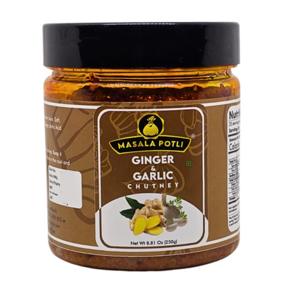 Masala Potli Ginger Garlic Chutney 250g front pack