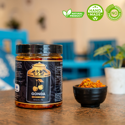 Masala Potli Gunda Lesua Achar Lasoda Pickle 500g front pack