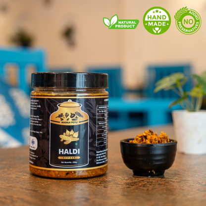 Masala Potli Haldi Pickle 500g front pack