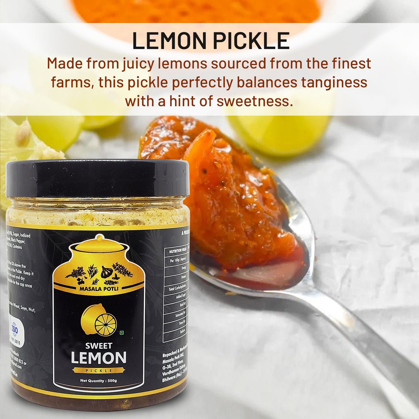 Khatta Meetha Nimbu Ka Achar (Lemon Pickle) 500g