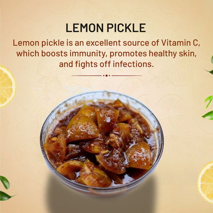 Masala Potli Sweet and Sour Lemon Pickle serving suggestion