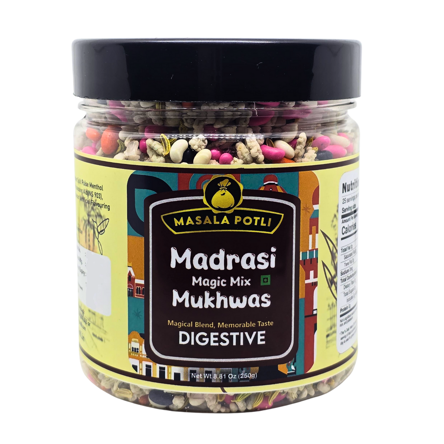 Masala Potli Madrasi Magic Mix White Saunf 250g - Sweet Fennel Mukhwas Mouth Freshener & Digestive