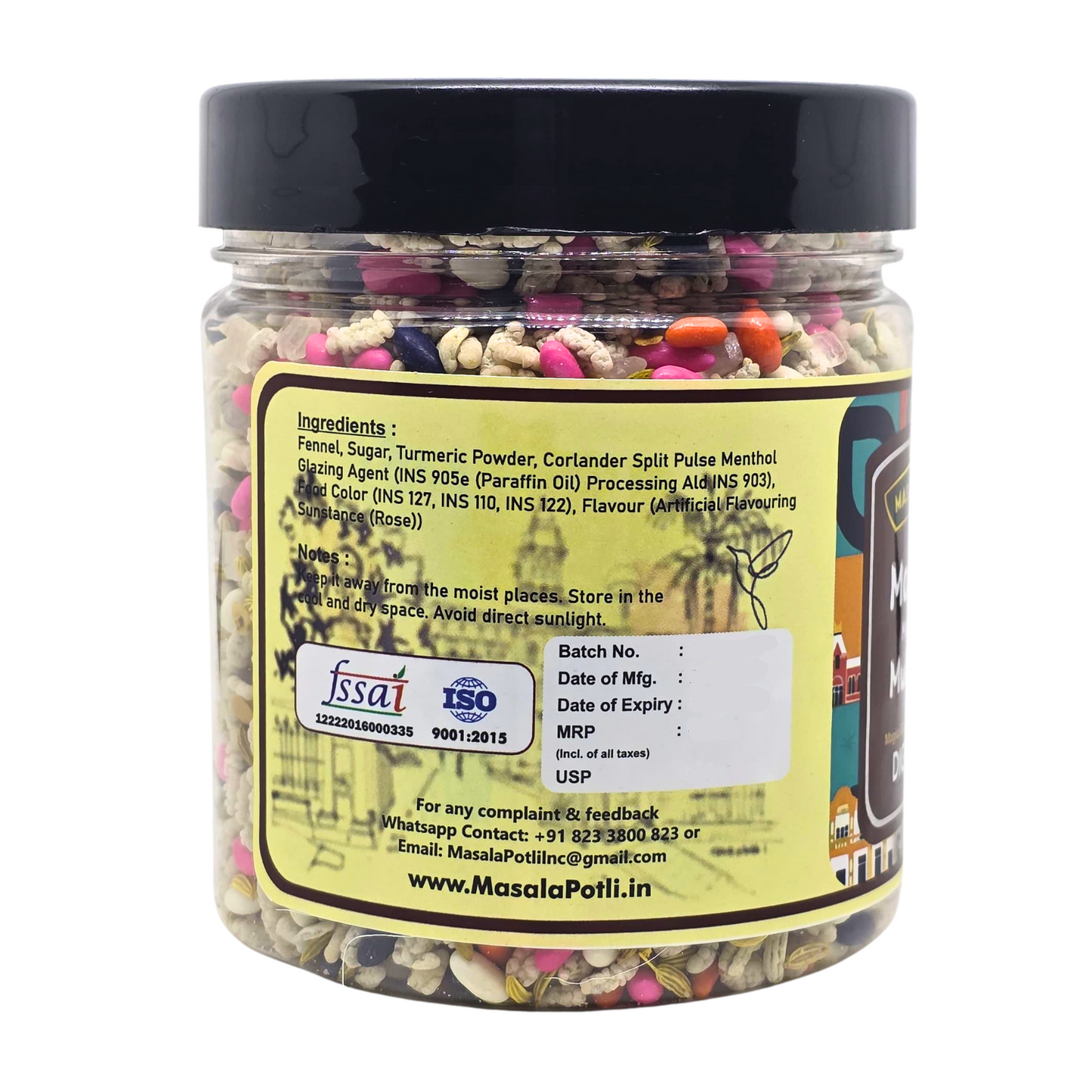 Masala Potli Madrasi Magic Mix White Saunf 250g - Sweet Fennel Mukhwas Mouth Freshener & Digestive