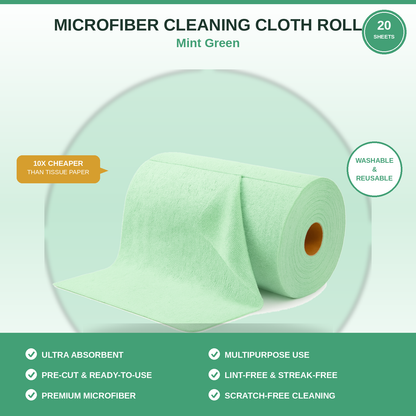 Masala Potli Microfiber Cleaning Cloth Roll 20 Sheets