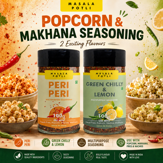 Masala Potli Peri Peri and Green Chilli Lemon Seasoning Combo 100g each