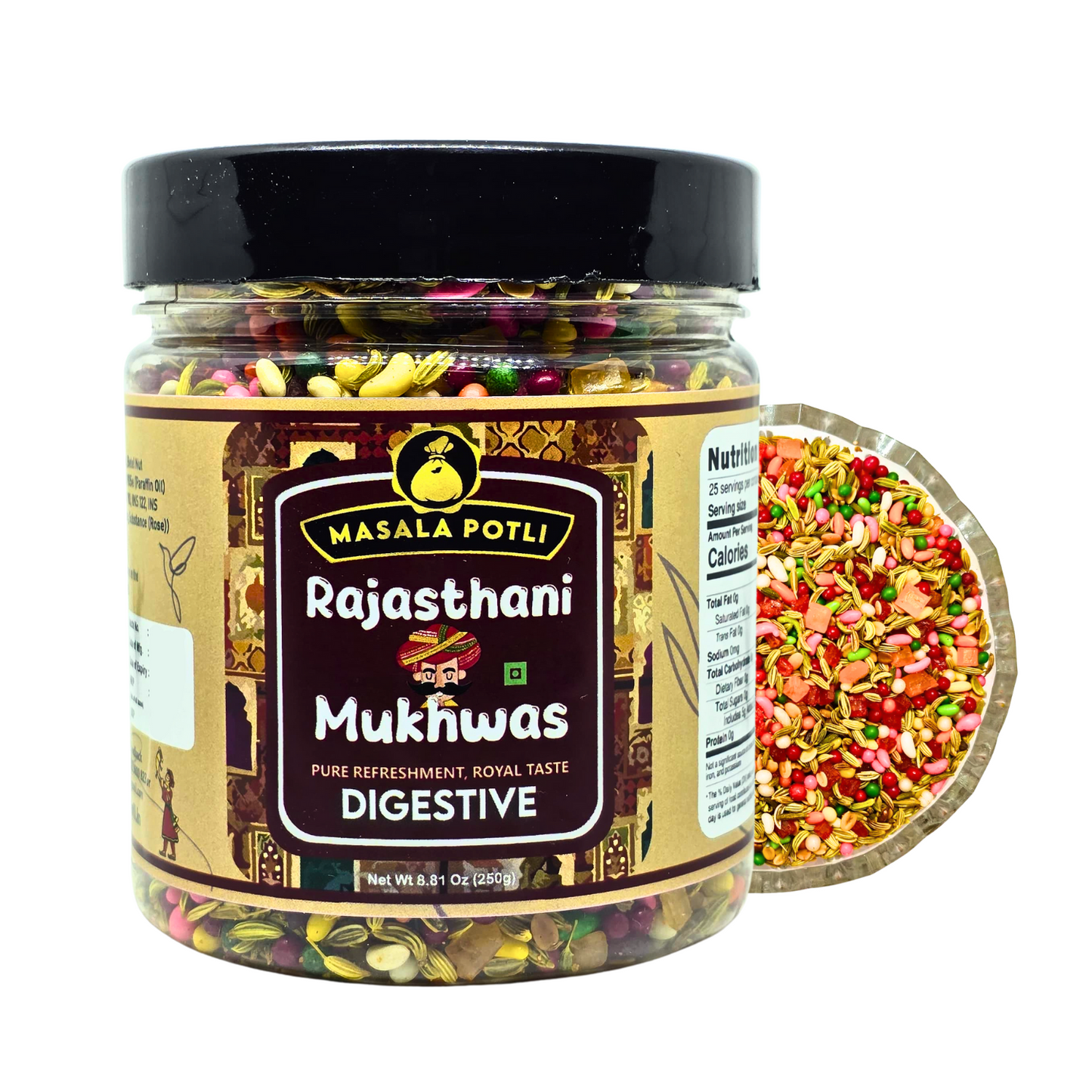 Masala Potli Rajasthani Mukhwas 250g - Traditional Sweet Minty Mouth Freshener & Digestive Mix