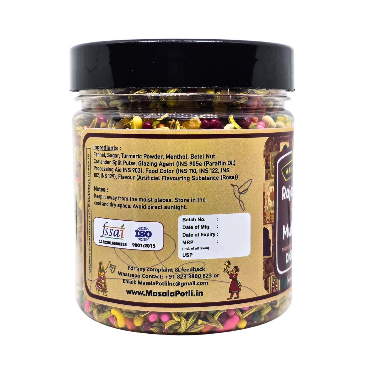Masala Potli Rajasthani Mukhwas 250g - Traditional Sweet Minty Mouth Freshener & Digestive Mix