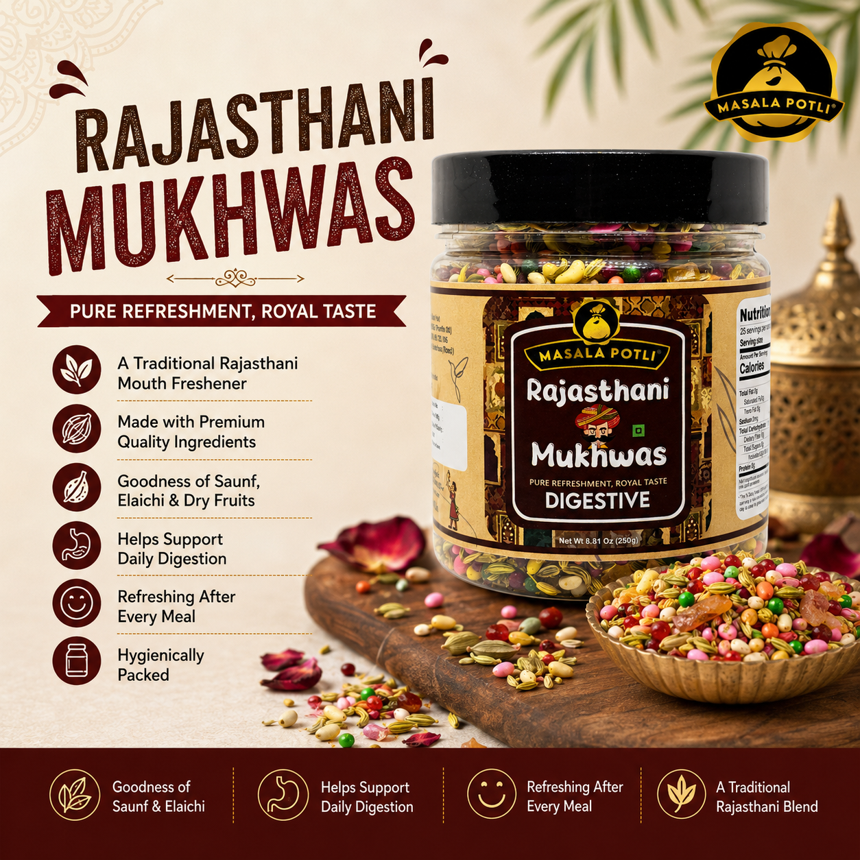 Rajasthani Mukhwas 250g | Sweet Minty Mouth Freshener
