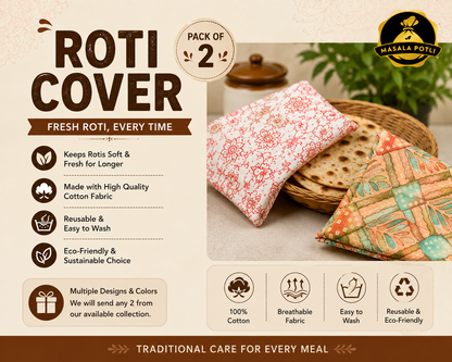 Masala Potli Cotton Double Layer Roti Chapati Cover