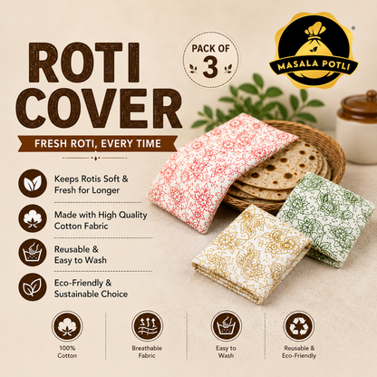 Cotton Roti Cover | Double Layer Chapati Cover