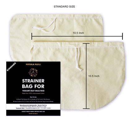 Masala Potli Strainer Bag size details