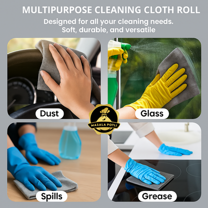 Masala Potli microfiber cleaning cloth roll usage image