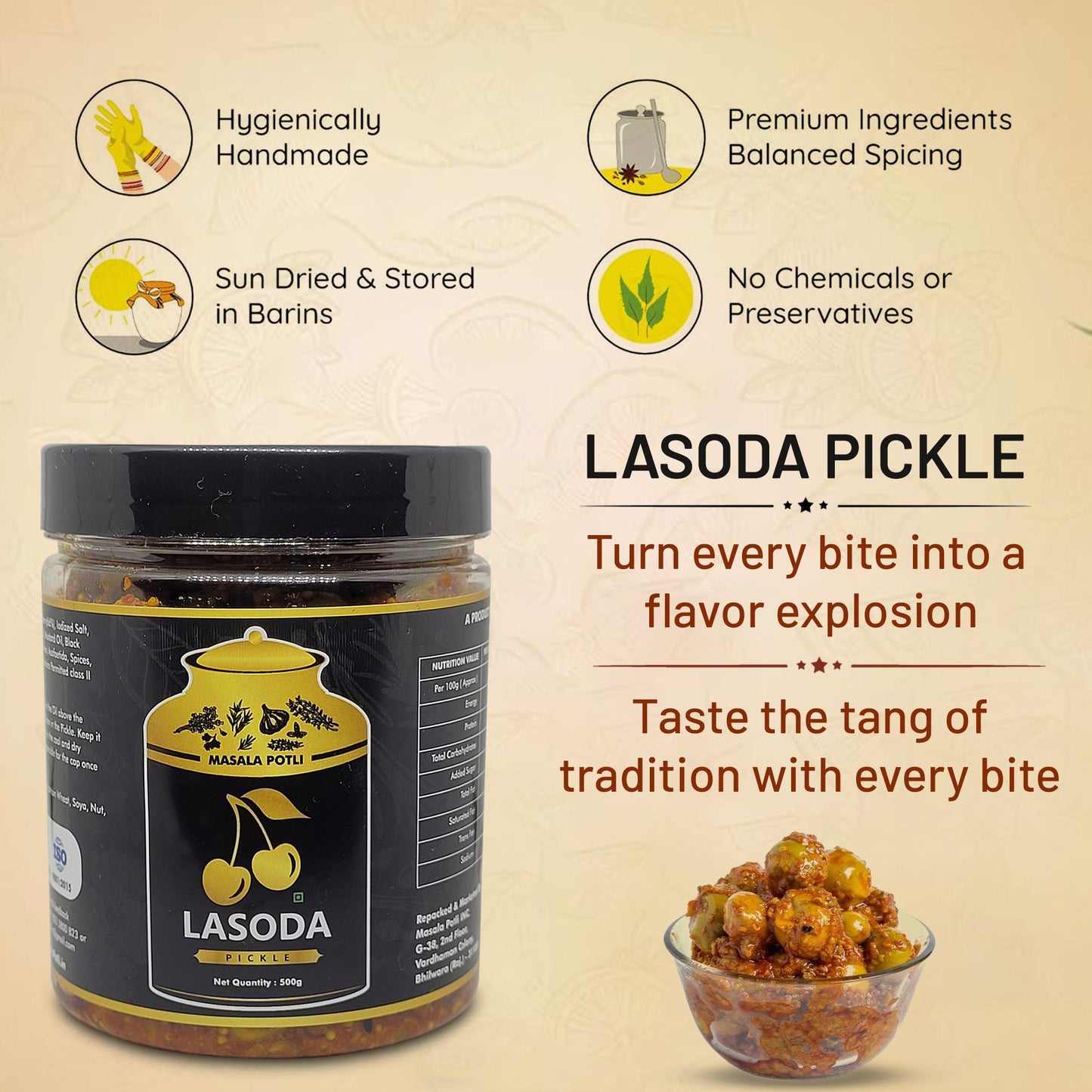 Marwari Gunda (Lasoda/Lesua) Achar 500g