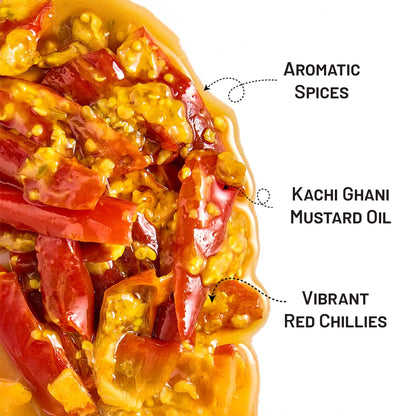 Masala Potli Lal Mirch Ka Achar made with Indian spices